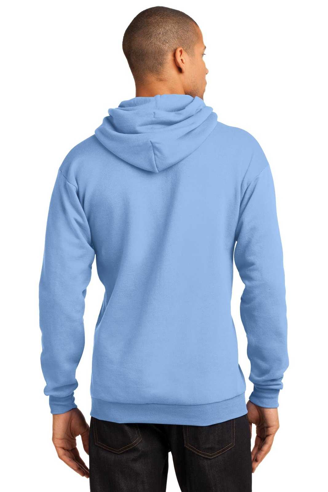 Port & Company PC78H Core Fleece Pullover Hooded Sweatshirt - Light Blue - HIT a Double - 1