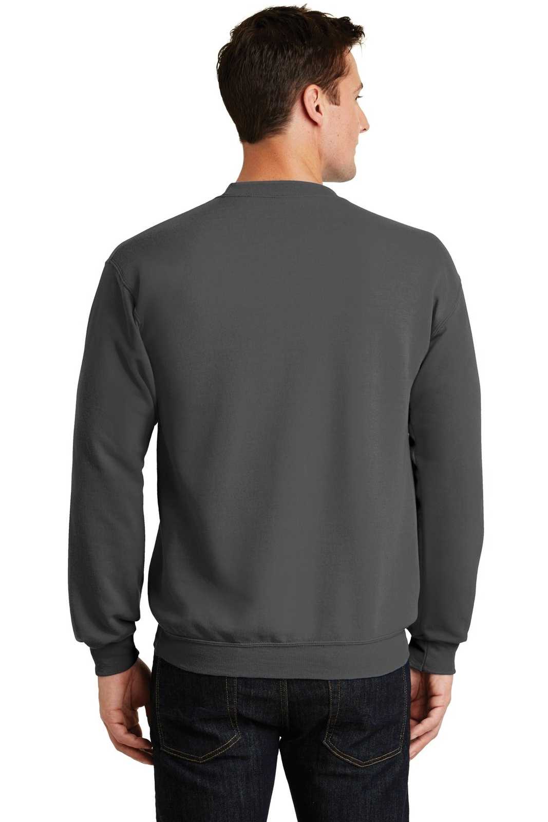 Port & Company PC78 Core Fleece Crewneck Sweatshirt - Charcoal - HIT a Double - 1