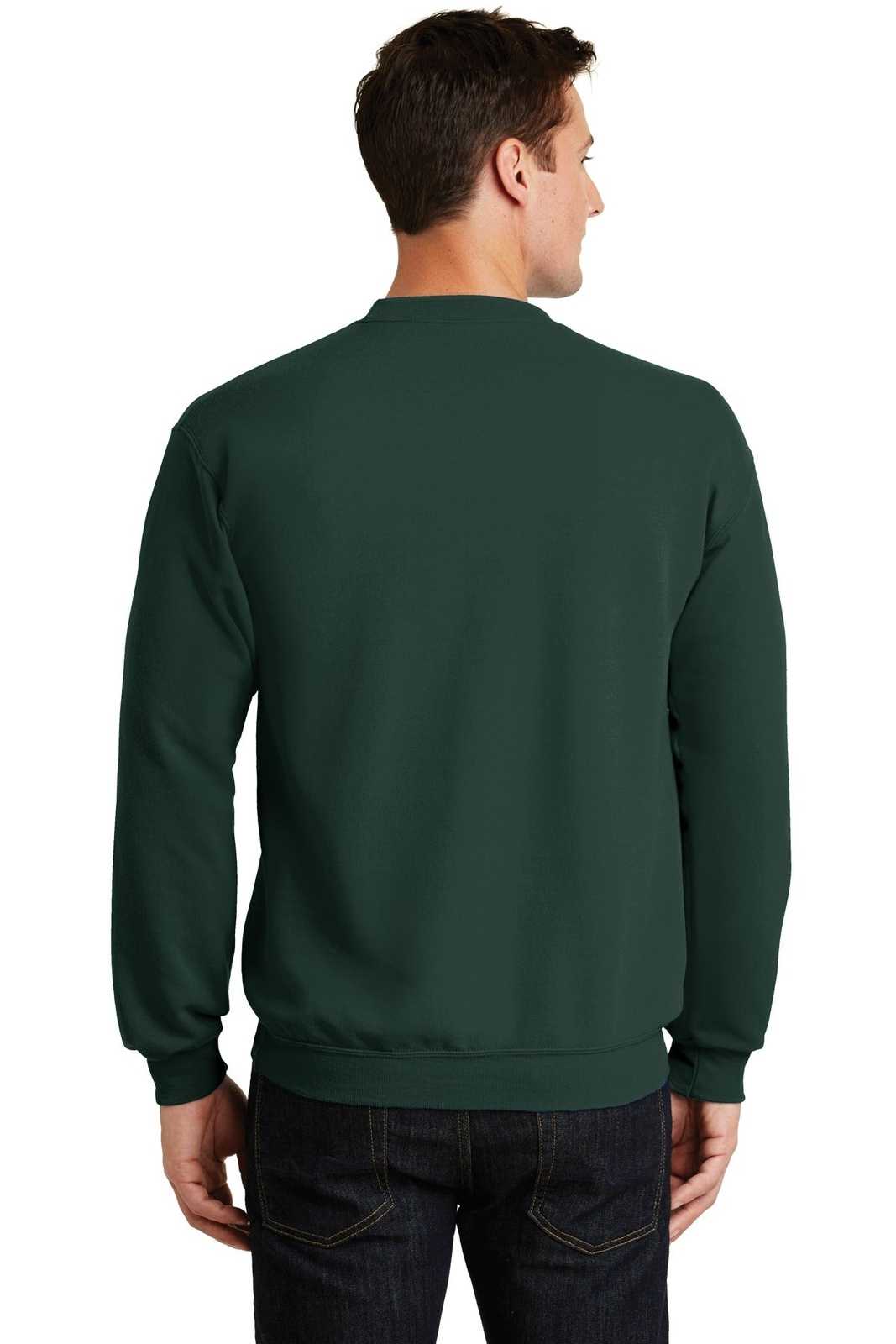 Port & Company PC78 Core Fleece Crewneck Sweatshirt - Dark Green - HIT a Double - 1