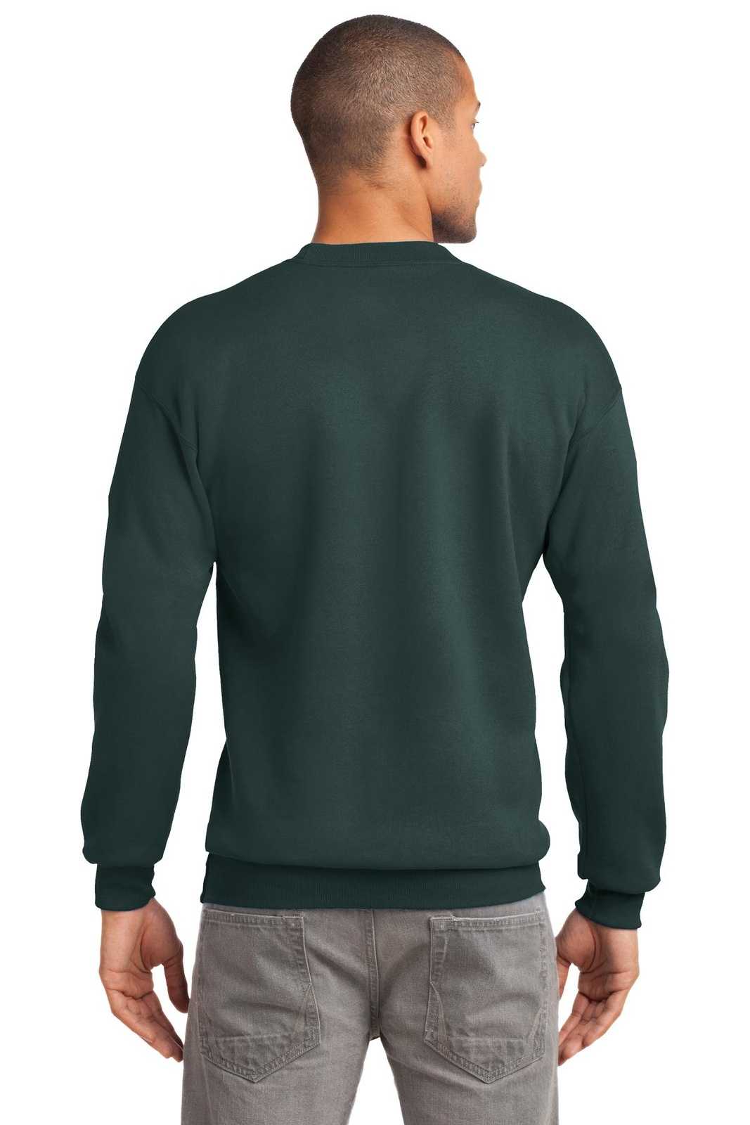 Port & Company PC90T Tall Essential Fleece Crewneck Sweatshirt - Dark Green - HIT a Double - 1