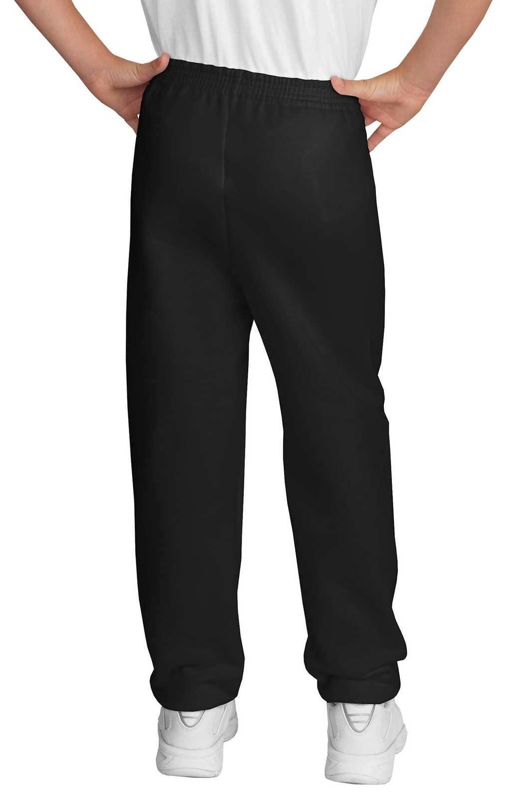 Port & Company PC90YP Youth Core Fleece Sweatpant - Jet Black - HIT a Double - 1