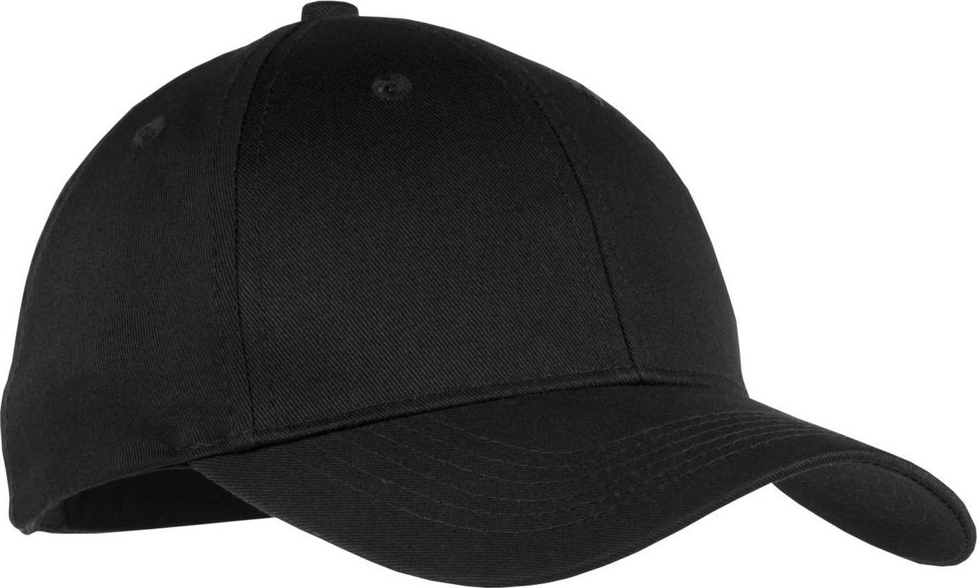 Port & Company YCP80 Youth Six-Panel Twill Cap - Black - HIT a Double - 1