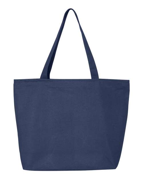 Q-Tees Q611 25L Zippered Tote - Navy - HIT a Double