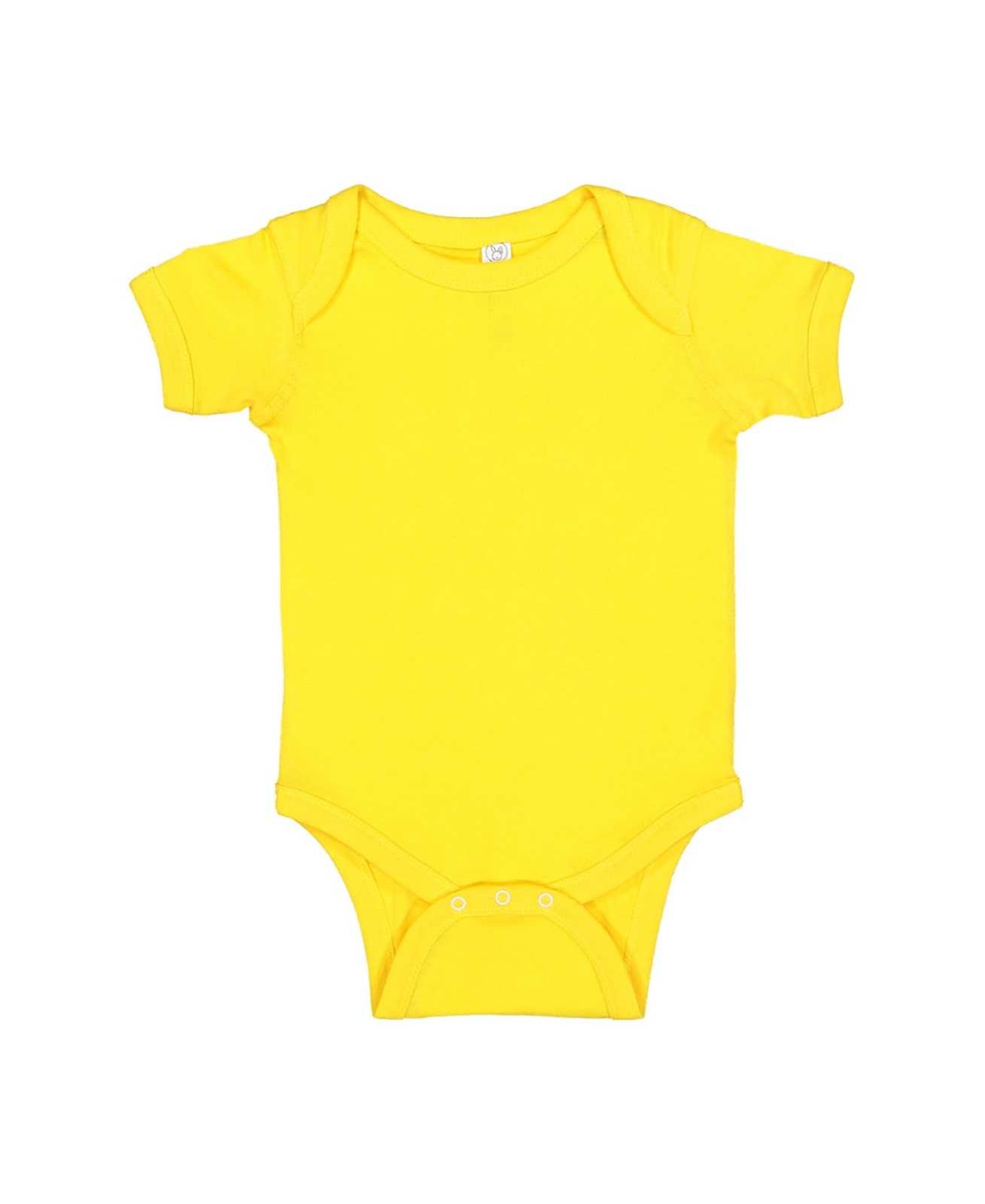 Rabbit Skins 4424 Infant Vintage Fine Jersey Bodysuit - Yellow - HIT a Double