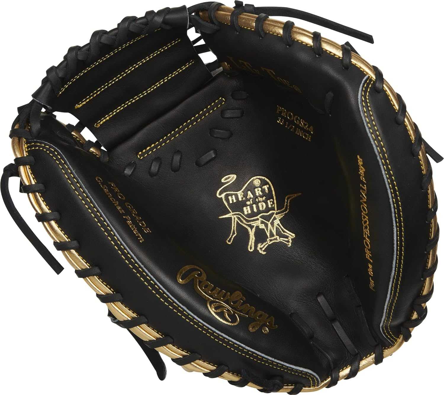 Rawlings Heart of The Hide PROGS24 33.5  Catcher's Mitt - Black Gold - HIT a Double