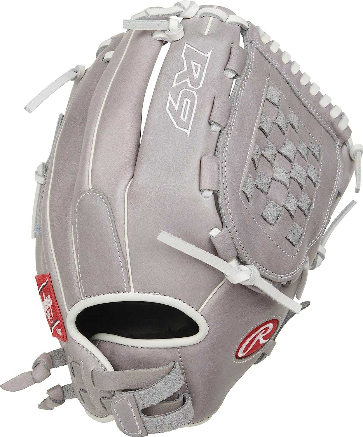 Rawlings R9 12.50" Fastpitch Fingershift Infield Pitcher Glove R9SB125FS-3G - Gray White - HIT a Double - 1