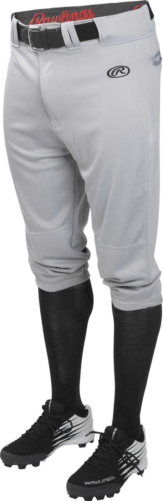 Rawlings Youth Launch Semi-Relaxed Knicker Pants - Gray - HIT a Double - 1