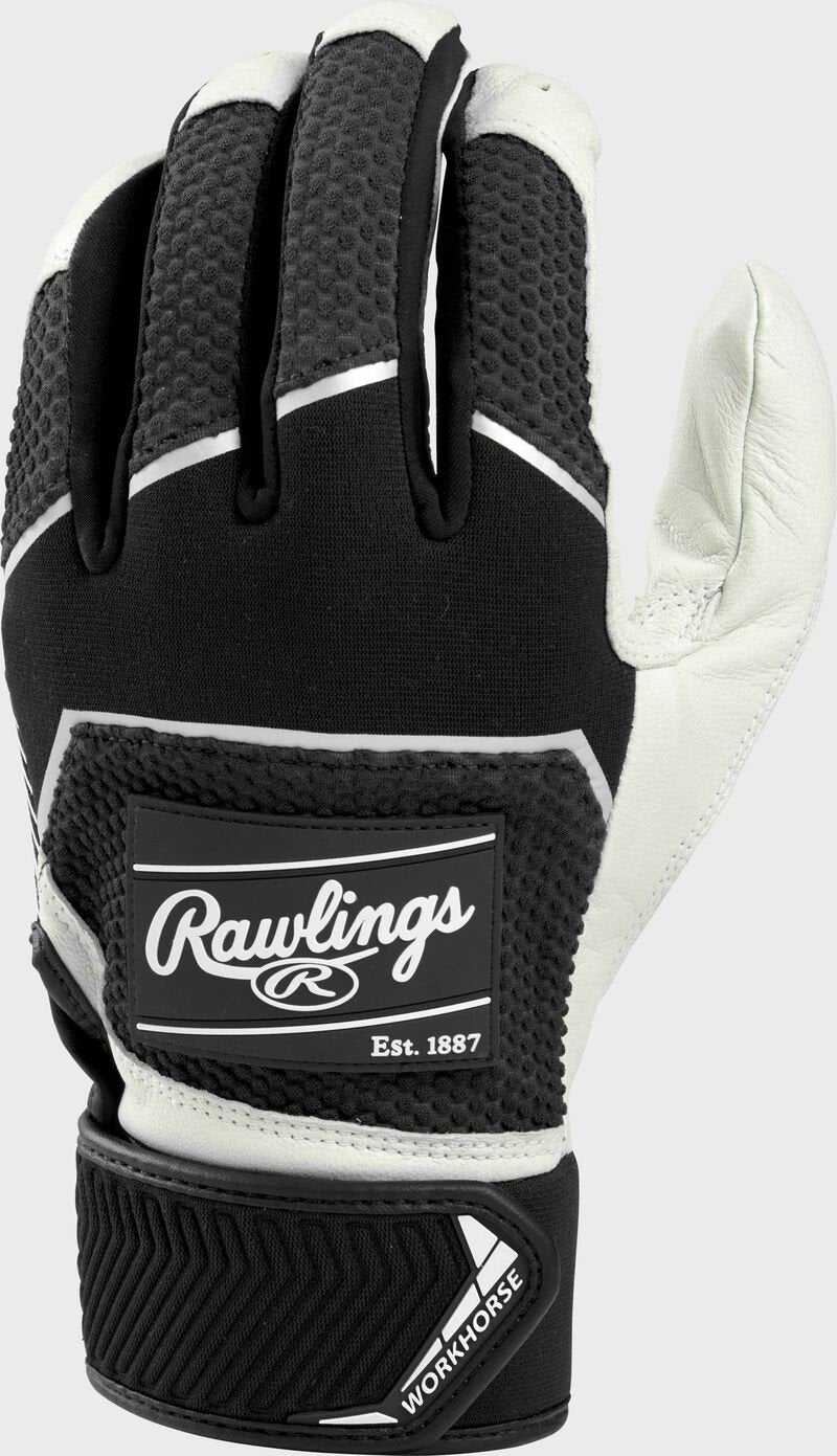 Rawlings 2022 Workhorse Youth Batting Gloves - Black - HIT a Double