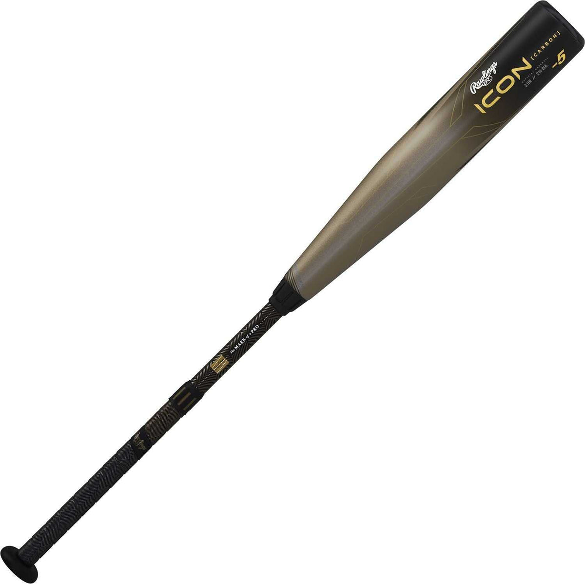 Rawlings 2023 Icon (-3) BBCOR 2 5/8&quot; Bat - Black - HIT A Double