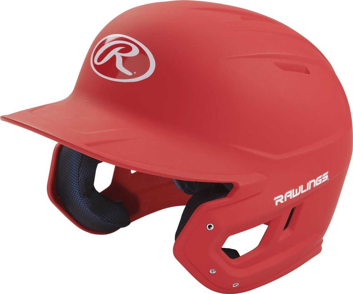 Rawlings Mach Matte Color Batting Helmet - Scarlet Red - HIT A Double