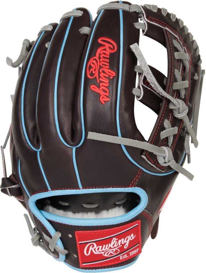 Rawlings Pro Preferred 11.50" Infield Glove PROS314-32MO - Black Columbia Blue - HIT a Double