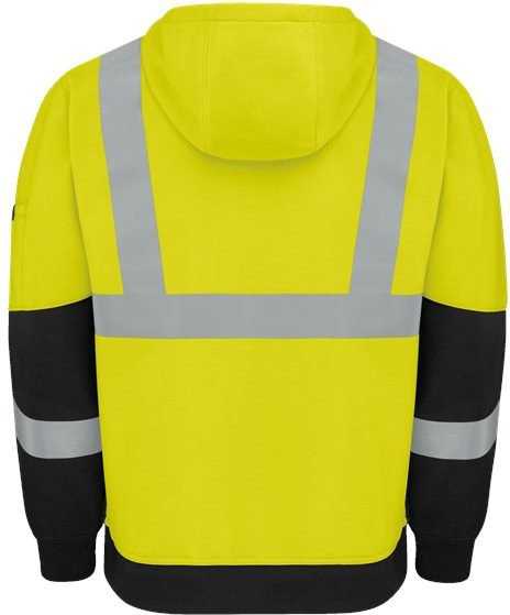 Red Kap HJ10 Performance Hooded Full-Zip Sweatshirt - Yellow/ Black - HIT a Double - 1