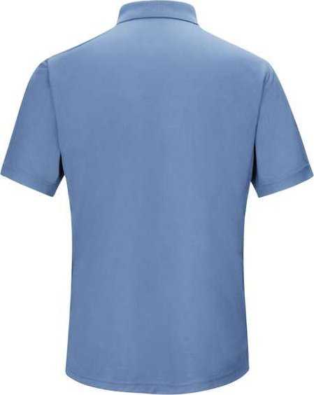 Red Kap SK74 Short Sleeve Performance Knit Gripper-Front Polo - Medium Blue - HIT a Double - 2