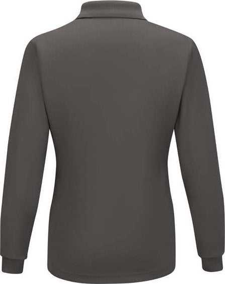 Red Kap SK7L Women's Long Sleeve Performance Knit Polo - Charcoal - HIT a Double - 1