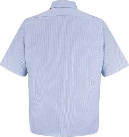Red Kap SL60 Deluxe Short Sleeve Uniform Shirt - White/ Blue Pinstripe - HIT a Double - 1