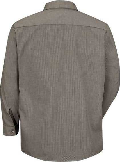 Red Kap SP10 Premium Long Sleeve Work Shirt - KB-Khaki/ Black Microcheck - HIT a Double - 1
