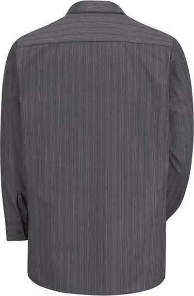 Red Kap SP10L Premium Long Sleeve Work Shirt Long Sizes - Charcoal/ Blue/ White Stripe - HIT a Double - 1