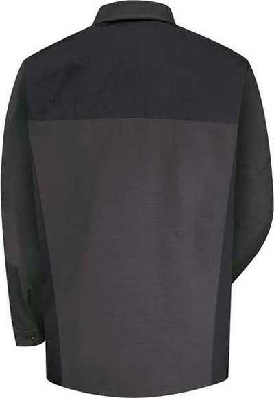 Red Kap SP18L Long Sleeve Motorsports Shirt - Long Sizes - Charcoal/ Black - HIT a Double - 1