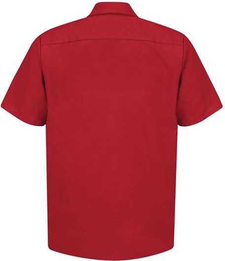 Red Kap SP24L Short Sleeve Work Shirt - Long Sizes - Red - HIT a Double - 1