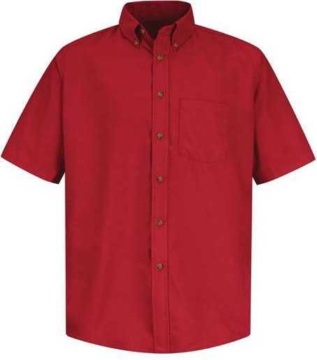 Red Kap SP80 Poplin Short Sleeve Dress Shirt - Red - HIT a Double - 1