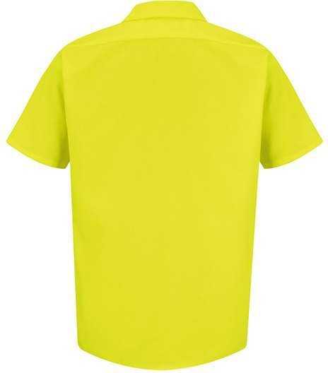 Red Kap SS24L Enhanced Visibility Short Sleeve Work Shirt Tall Sizes - Yellow/ Green - HIT a Double - 1