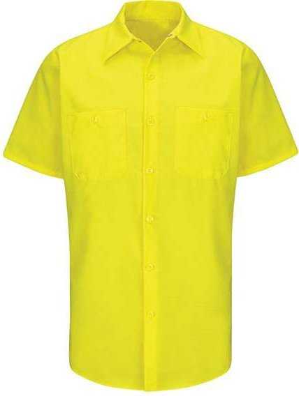 Red Kap SY24 Enhanced & Hi-Visibility Work Shirt - Fluorescent Yellow - HIT a Double - 1