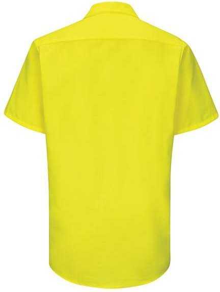 Red Kap SY24L Enhanced & Hi-Visibility Work Shirt - Long Sizes - Fluorescent Yellow - HIT a Double - 1