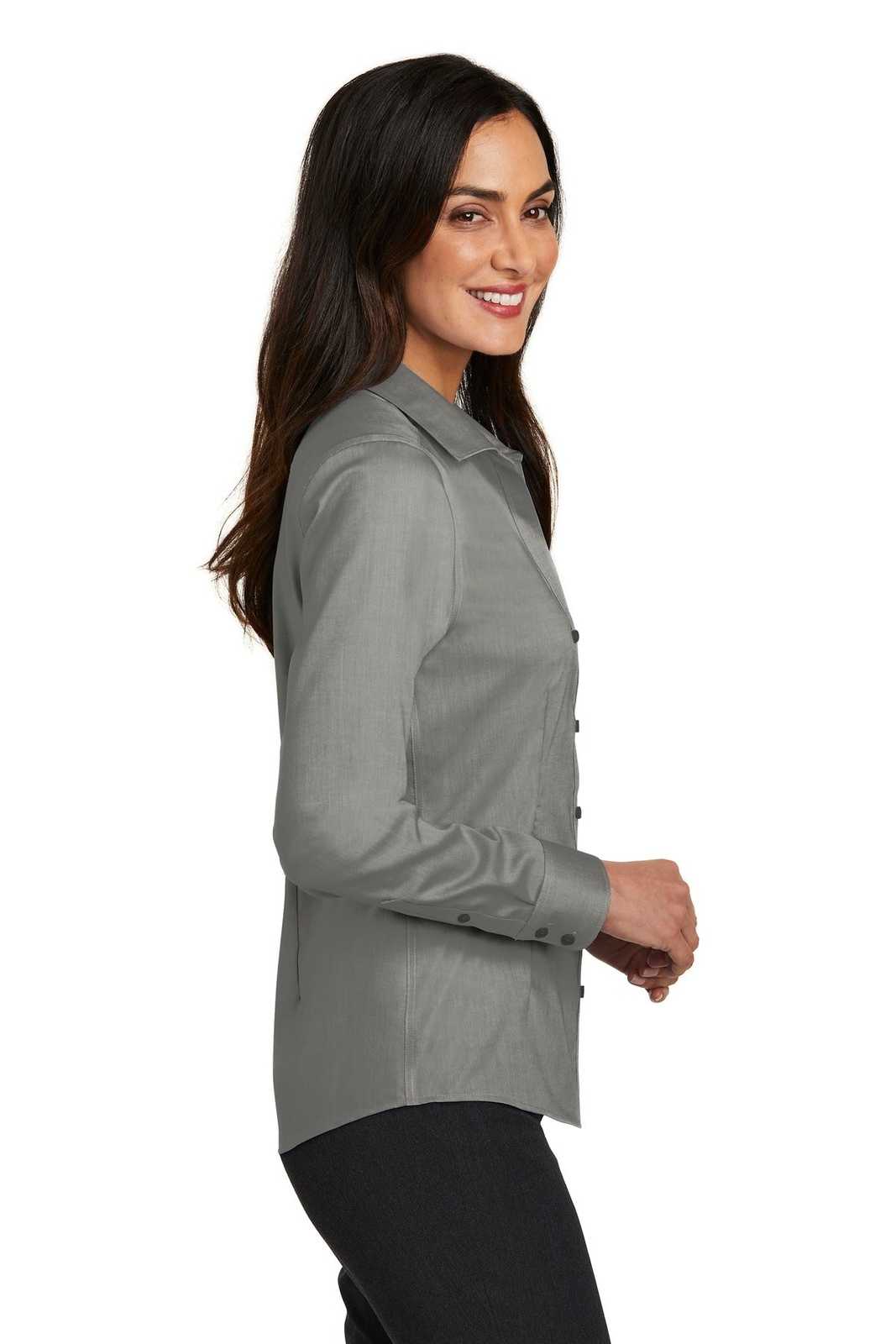 Red House RH250 Ladies Pinpoint Oxford Non-Iron Shirt - Charcoal - HIT a Double - 3