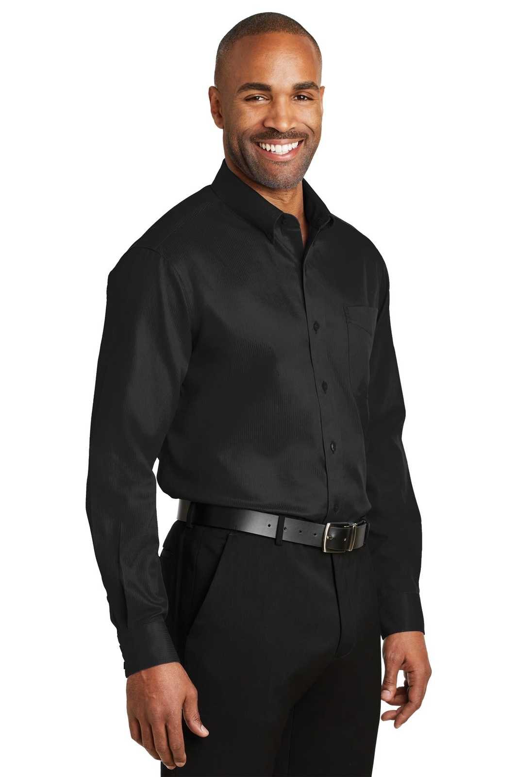 Red House RH60 Dobby Non-Iron Button-Down Shirt - Black - HIT a Double - 4