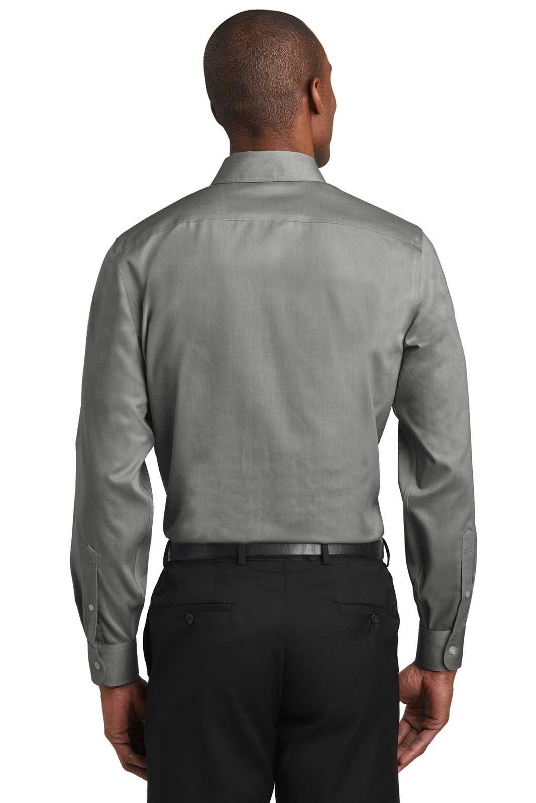 Red House RH620 Slim Fit Pinpoint Oxford Non-Iron Shirt - Charcoal - HIT a Double - 2