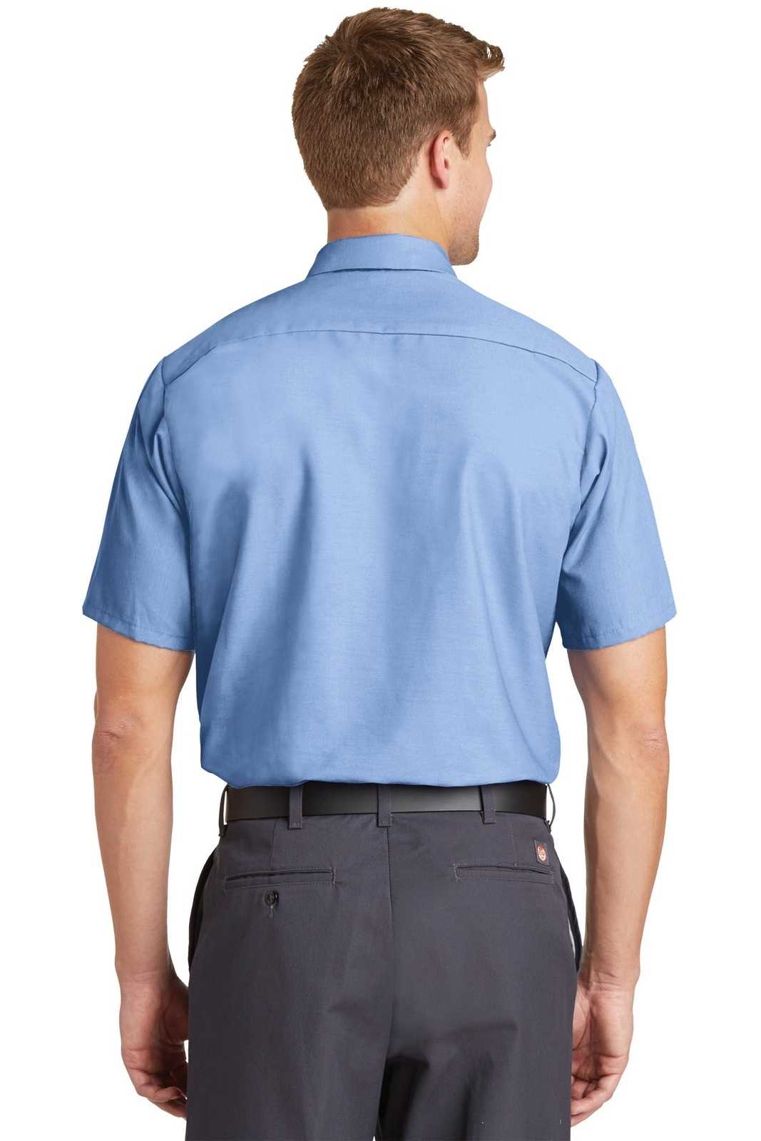 Red Kap SP24 Short Sleeve Industrial Work Shirt - Light Blue - HIT a Double - 1