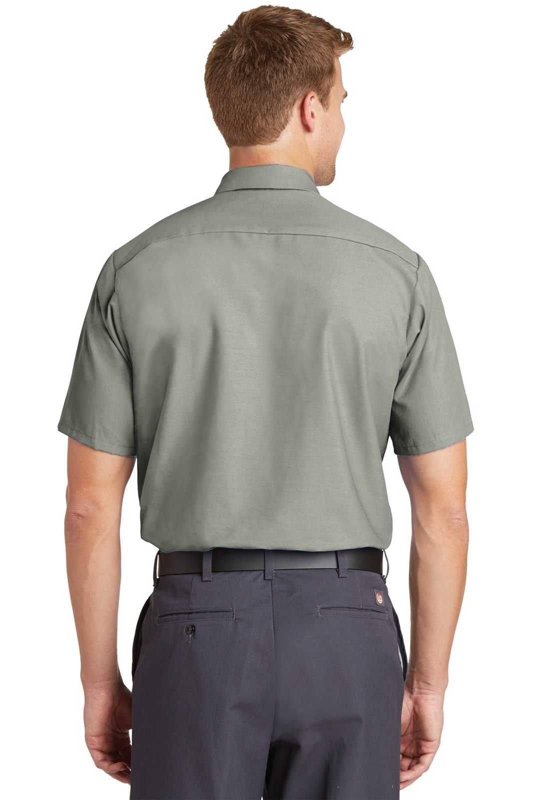 Red Kap SP24 Short Sleeve Industrial Work Shirt - Light Gray - HIT a Double - 1