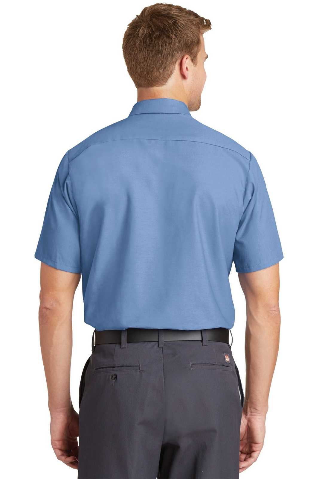 Red Kap SP24 Short Sleeve Industrial Work Shirt - Petrol Blue - HIT a Double - 1