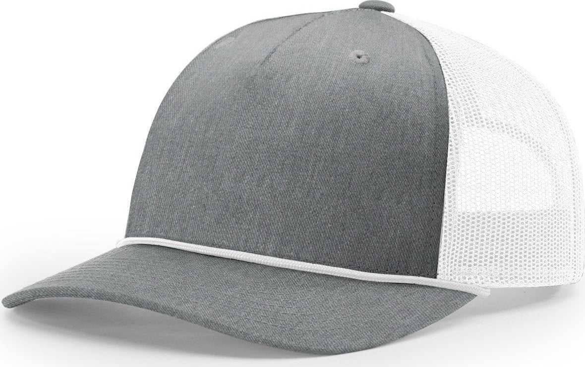 Richardson 112FPR Rope Trucker Cap - Heather Gray White - HIT a Double - 1