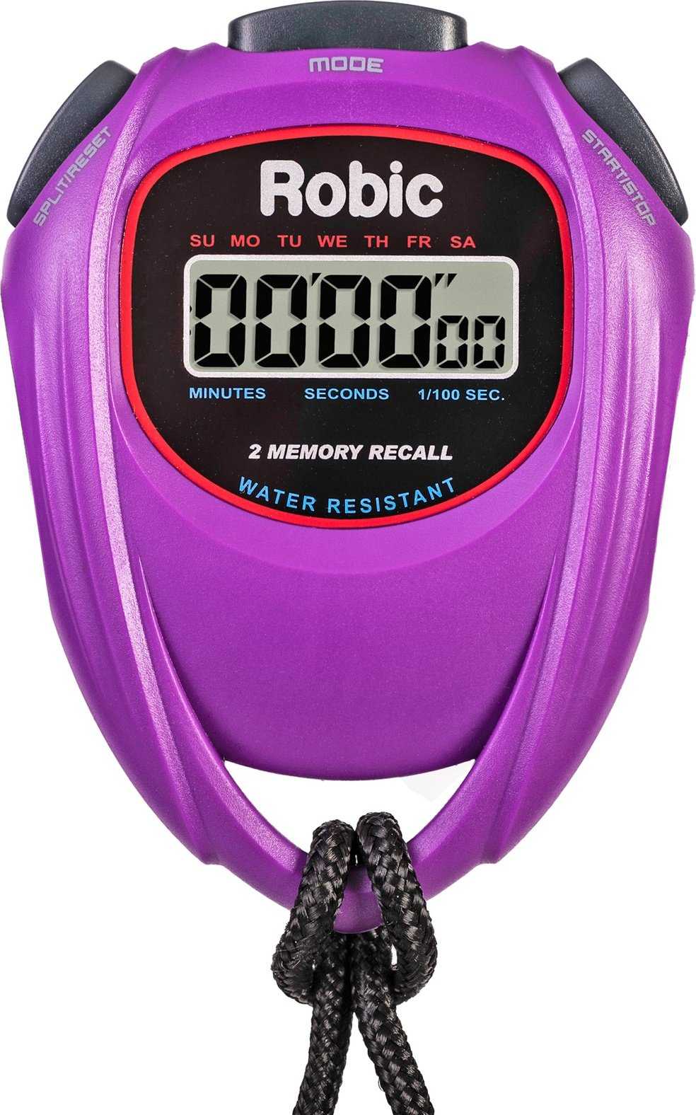 Robic SC-429 Water Resistant 2 Memory Stopwatch - Purple - HIT a Double