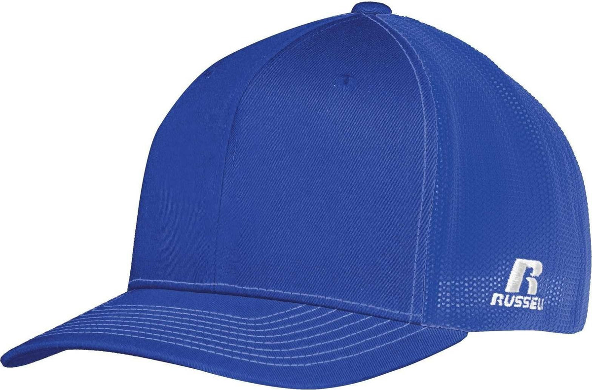 Russell R02TMB Youth Flexfit Twill Mesh Cap - Royal - HIT a Double