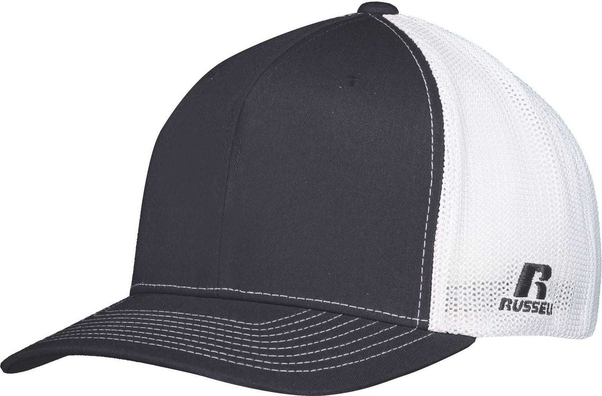Russell R02TMB Youth Flexfit Twill Mesh Cap - Stealth White - HIT a Double