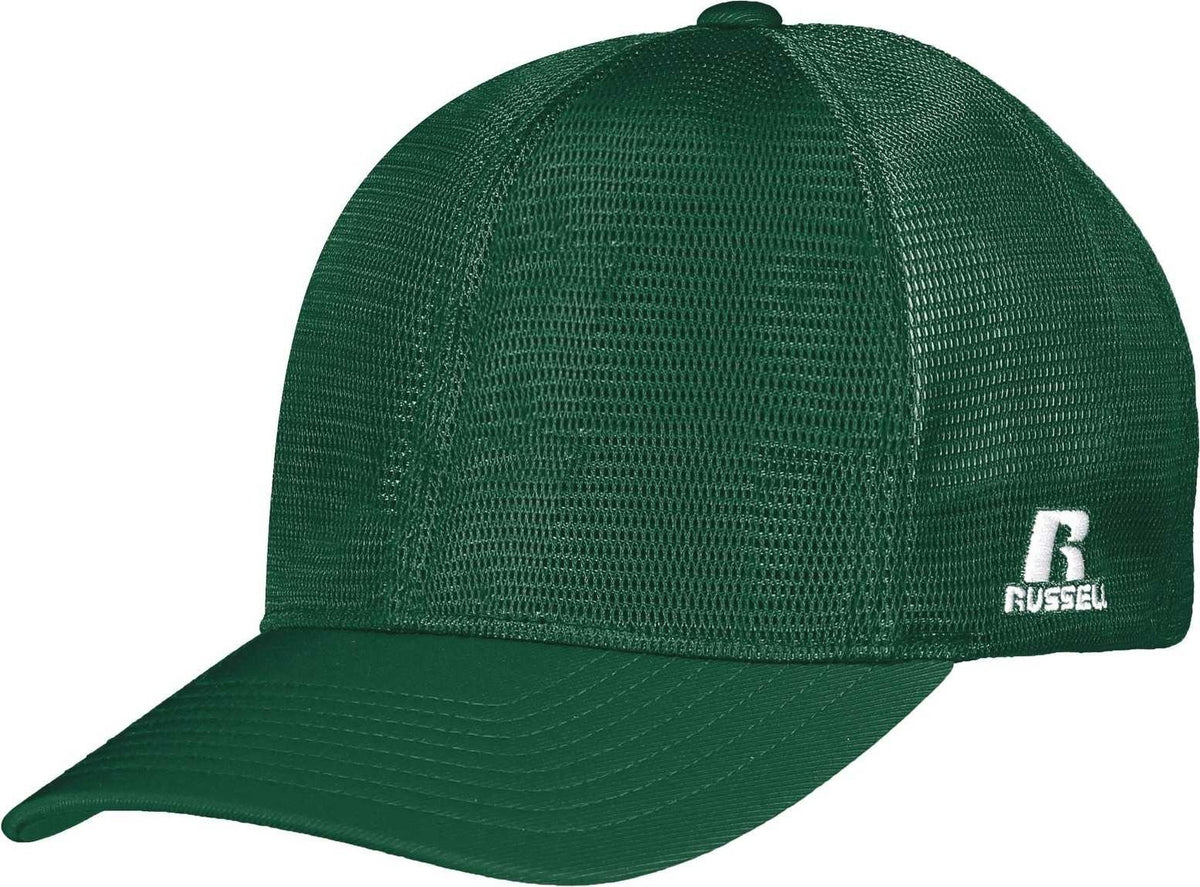 Russell R03MSB Youth Flexfit 360 Mesh Cap - Dark Green - HIT a Double