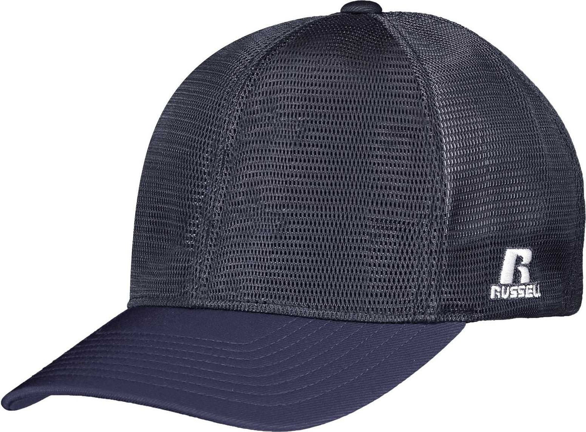 Russell R03MSB Youth Flexfit 360 Mesh Cap - Navy - HIT a Double
