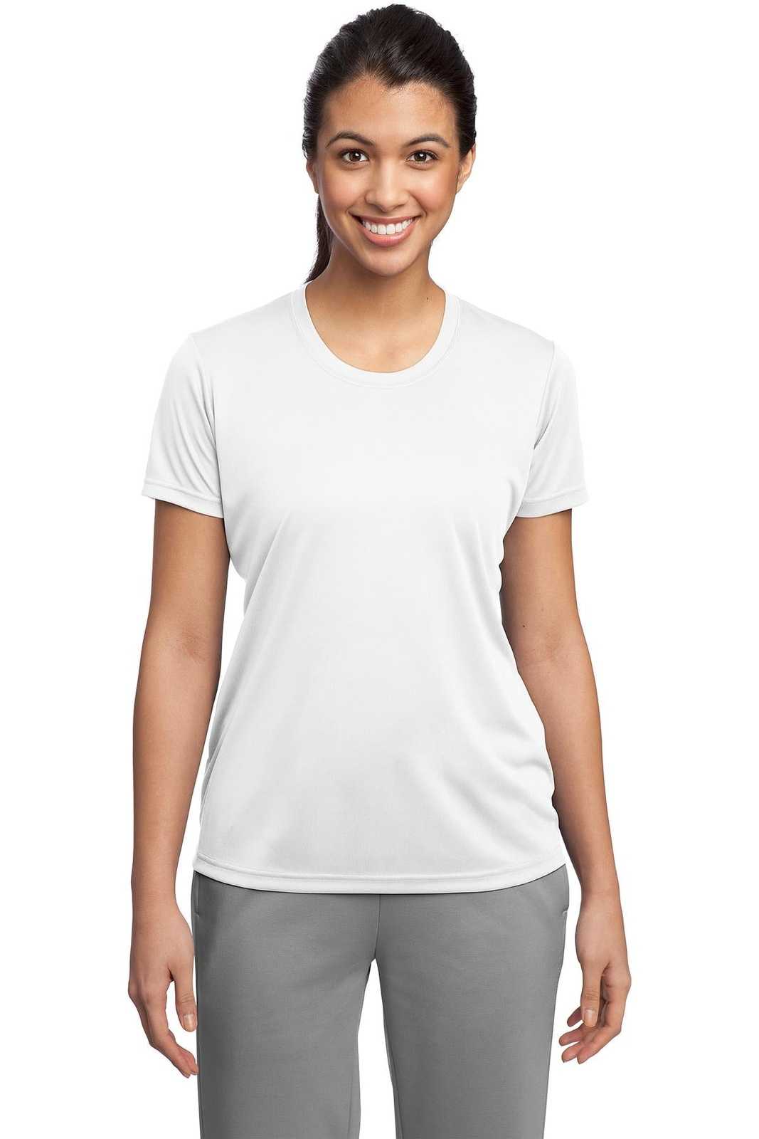 Sport-Tek LST350 Ladies PosiCharge Competitor Tee - White - HIT a Double - 1