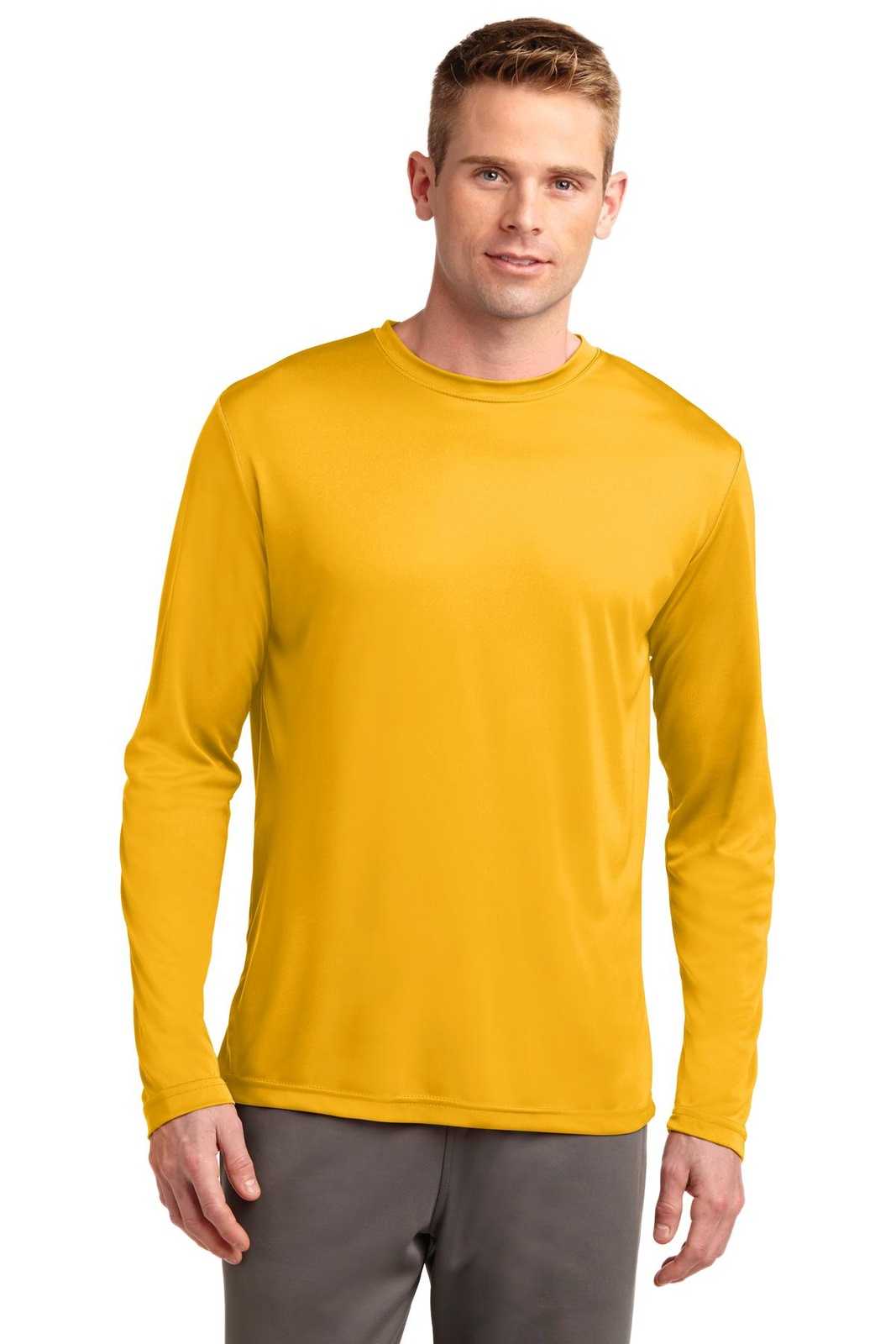Sport-Tek ST350LS Long Sleeve PosiCharge Competitor Tee - Gold - HIT a Double - 1
