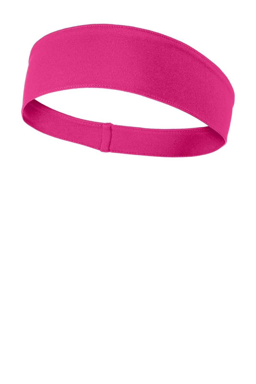Sport-Tek STA35 PosiCharge Competitor Headband - Pink Raspberry - HIT a Double - 1