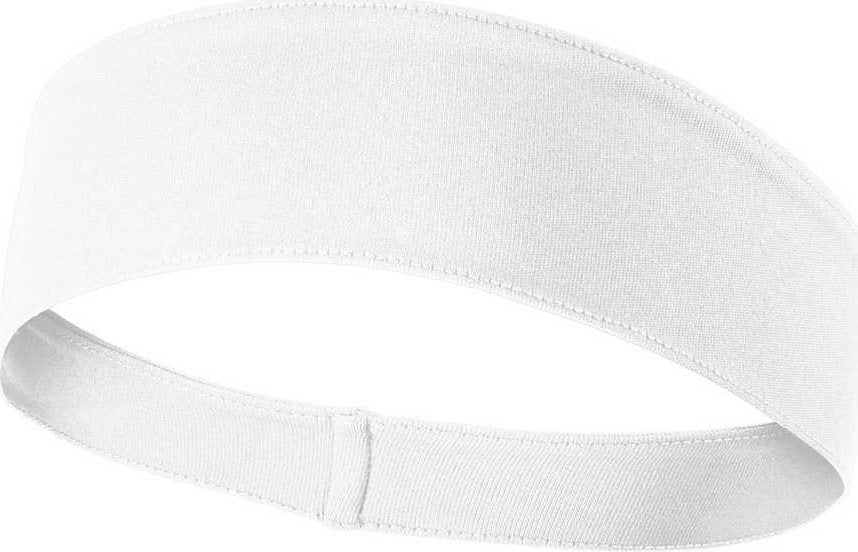 Sport-Tek STA35 PosiCharge Competitor Headband - White - HIT a Double - 1