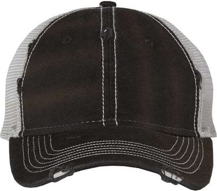 Sportsman 3150 Bounty Dirty-Washed Mesh-Back Cap - Black Silver - HIT a Double