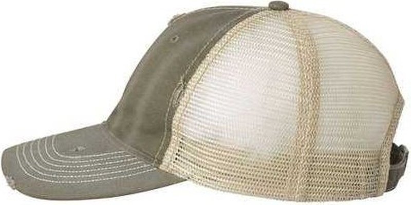 Sportsman 3150 Bounty Dirty-Washed Mesh-Back Cap - Olive Khaki - HIT a Double