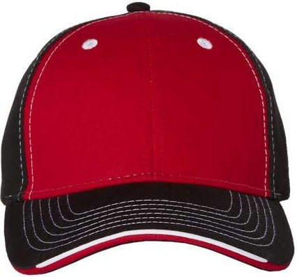 Sportsman 9500 Tri-Color Cap - Red Black - HIT a Double