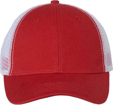 Sportsman AH80 Bio-Washed Trucker Cap - Red White - HIT a Double