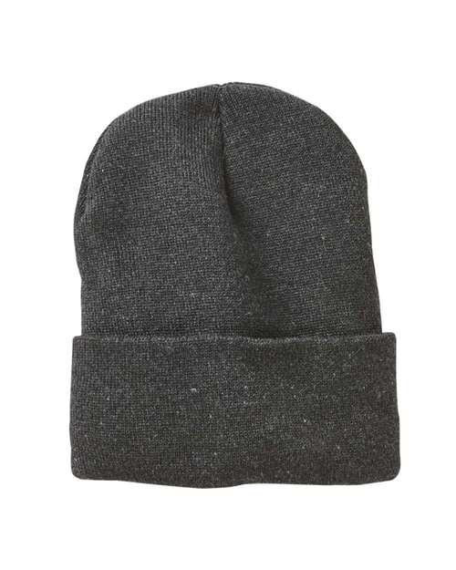 Sportsman SP12SL Sherpa Lined 12" Cuffed Beanie - Heather Charcoal - HIT a Double