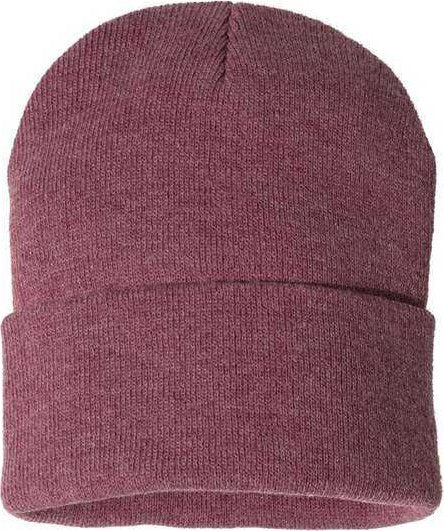 Sportsman SP12 Solid 12" Cuffed Beanie - Heather Cardinal - HIT a Double