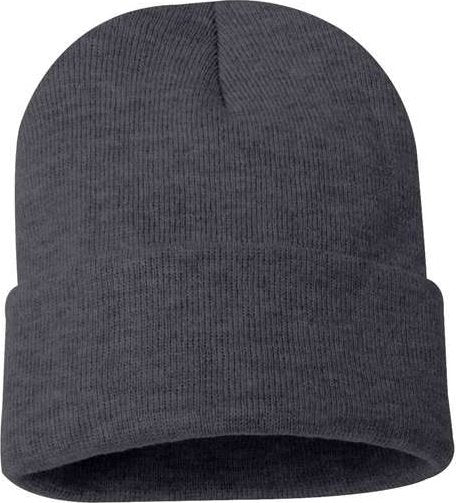 Sportsman SP12 Solid 12" Cuffed Beanie - Heather Charcoal - HIT a Double